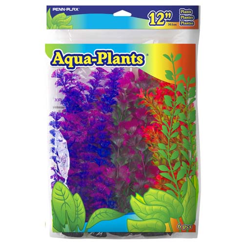 PENN PLAX Umelé rastliny 30,5cm farebné 6ks sada