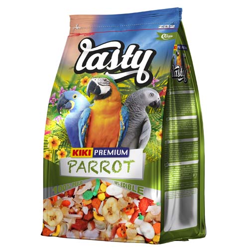 KIKI TASTY Parrots 1kg luxusné krmivo pre veľké papagáje