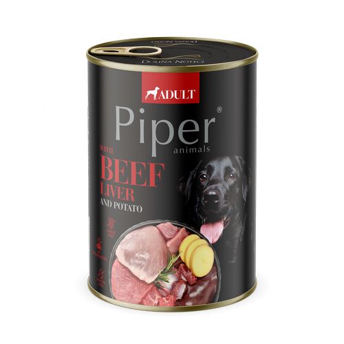 PIPER ADULT 400g konzerva pre dospelých psov hovädzia pečeň a zemiaky