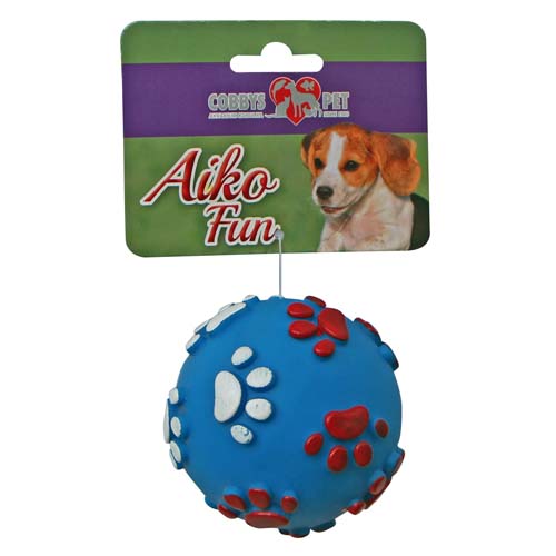 COBBYS PET AIKO FUN Lopta s labkami 6cm gumená hračka pre psov