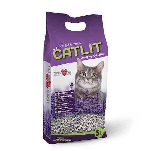CATLIT 5l/4kg hrudkujúca podstielka s levanduľou pre mačky