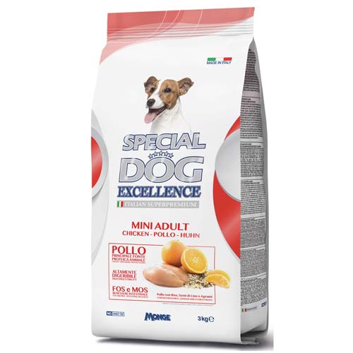 MONGE SPECIAL DOG EXCELLENCE MINI ADULT Chicken 3kg 30/18 superprémiové krmivo pre psov
