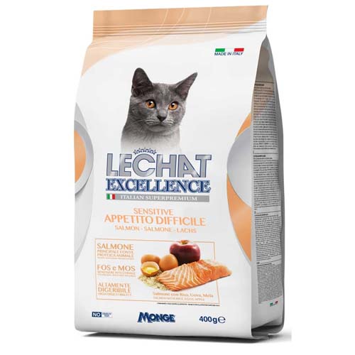 MONGE LECHAT EXCELLENCE SENSITIVE 400g 32/14 superprémiové krmivo pre mačky