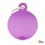 MF BIG ROUND ALUMINUM PURPLE 3,93x3,17 cm gravírovateľný prívesok