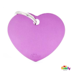 MF BIG HEART ALUMINUM PURPLE 3,1x3,76 cm gravírovateľný prívesok