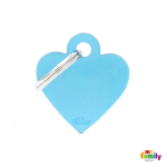 MF SMALL HEART ALUMINUM LIGHT BLUE 2,8x2,5cm gravírovateľný prívesok