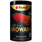 TROPICAL Arowana XXL 250ml/80g mäkké krmivo vo forme plávajúcich tyčiniek pre dospelé arowany