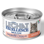 MONGE LECHAT EXCELLENCE MOUSSE Pena s lososom a kuracím mäsom pre mačiatka 85g