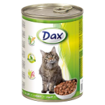 DAX konzerva pre mačky 415g s králikom