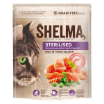 SHELMA Freshmeat Sterilised 750g lososové granule pre mačky