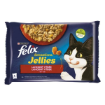 FELIX Sensations Jellies kapsička 4x85g s hovädzím a kuraťom v lahodnom želé