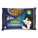 FELIX Sensations Jellies kapsička 4x85g s lososom a treskou v lahodnom želé
