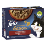 FELIX Sensations Sauces kapsička 12x85g hovädzie, jahňacie, morka, kačica v lahodnej omáčke