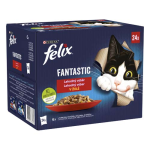 FELIX Fantastic Multipack kapsička 24x85g s kuraťom, hovädzím, králikom a jahňacím v želé
