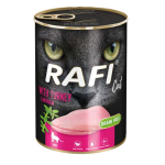 RAFI Cat Grain Free - Bezlepková konzerva s morčacím mäsom pre mačky 400g - konzerva