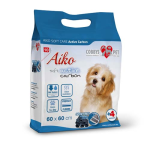 AIKO Soft Care Active Carbon 60x60cm 10ks plienky pre psov s aktívnym uhlím so štyrmi samolepkami na uchytenie