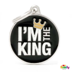 MF I'M THE KING gravírovateľný prívesok 3,93x3,17 cm