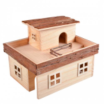 DUVO+ Drevený domček pre drobné hlodavce 31x25x24cm