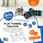 DUVO+ Hrací tunel pre mačky s loptou a zvončekom v tvare 