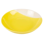 DUVO+ Keramický tanier žlto-biely 350ml/16x16x3,5cm