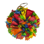 DUVO+ Závesná farebná hračka pompón z kukuričných listov pre exoty S 12,7x7,6x7,6cm