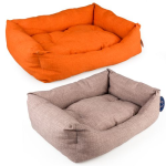 DUVO+ Komfortný pelech pre psov 60x45x16cm mix farieb oranžový/ gaštanovohnedý