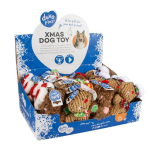 DUVO+ Vianočná plyšová hračka pre psov- perníková figúrka v mix farieb 19x15x6cm