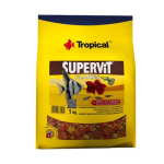 TROPICAL Supervit Flakes 1kg základné vločkové krmivo pre akváriové ryby